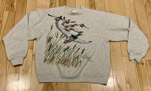 Vintage Fly Wild National Wildlife Mallard Crewneck Sweatshirt (XL)🇺🇸