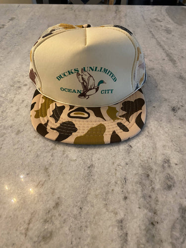 Vintage Duck Camo Ducks Unlimited Hat