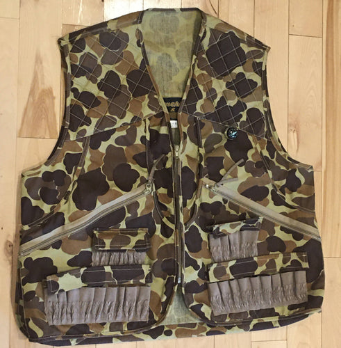 Vintage Gamehide Camo Shooting Vest with Game Pouch Large