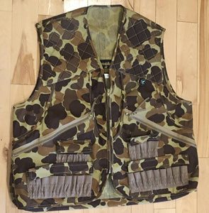 Vintage Gamehide Camo Shooting Vest with Game Pouch Large
