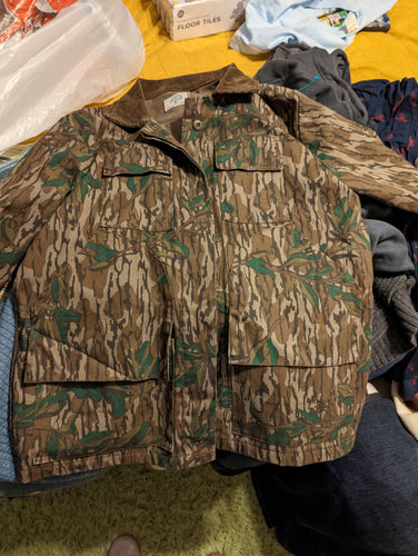 Vintage Mossy Oak Greenleaf Corduroy Collar Jacket (L)🇺🇸