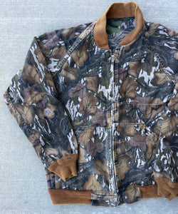 Mossy Oak Full Foliage/Fall Foliage Reversible Bomber Jacket (XL)