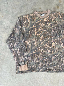 Vintage Mossy Oak Treestand Camo Longsleeve Shirt (XL) 🇺🇸