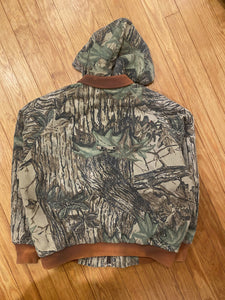 Vintage Duxbak Realtree Camo Insulated Hooded Bomber Jacket (L/XL)