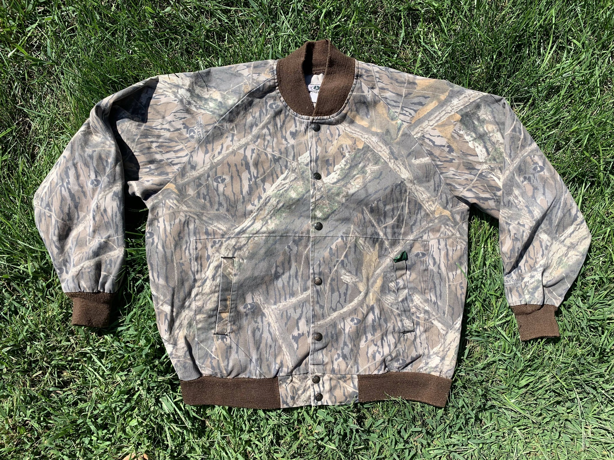 Mossy Oak Shadow Branch Camo Lightweight Bomber Jacket USA Medium