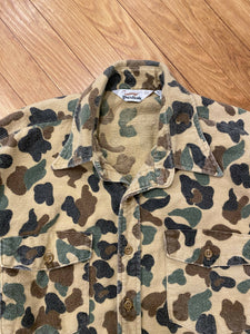 Vintage Duxbak Duck Camo Chamois Button Up Shirt (L/XL) 🇺🇸