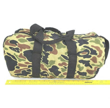 Load image into Gallery viewer, Vintage Camo Duffle Bag Military Surplus Hunting Carry Camouflage