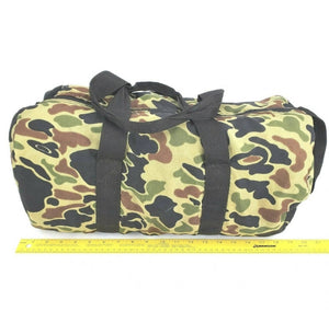 Vintage Camo Duffle Bag Military Surplus Hunting Carry Camouflage