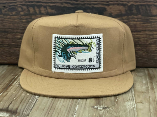 1971 8¢ Trout US Postage Stamp Hat