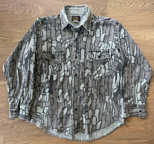 Deerskin Trebark Button Down Shirt (L)🇺🇸
