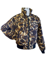 Load image into Gallery viewer, Vintage Herter&#39;s Reversible Camo Quilted Bomber Jacket, Medium