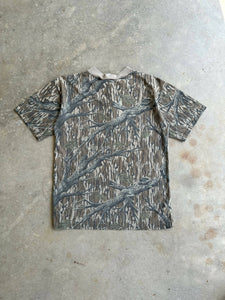 Vintage Mossy Oak Treestand Camo Henley (M/L)🇺🇸