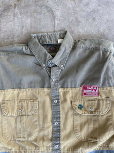 Vintage Mossy Oak Companions Button Up Farm Bureau Embroided (L) 🇺🇸