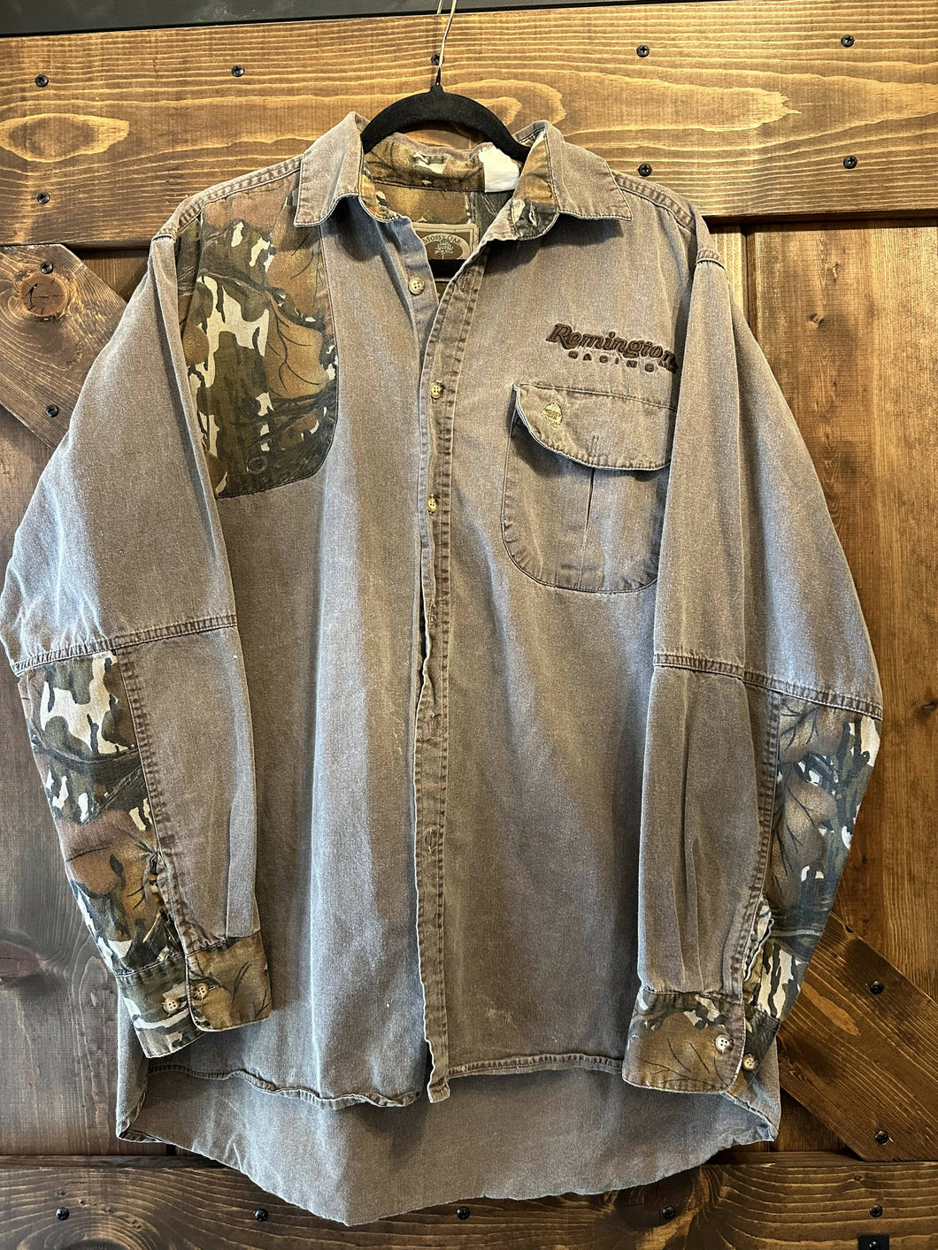 90’s Mossy Oak Fall Foliage Remington Racing Companions LS Button Up (L) 🇺🇸