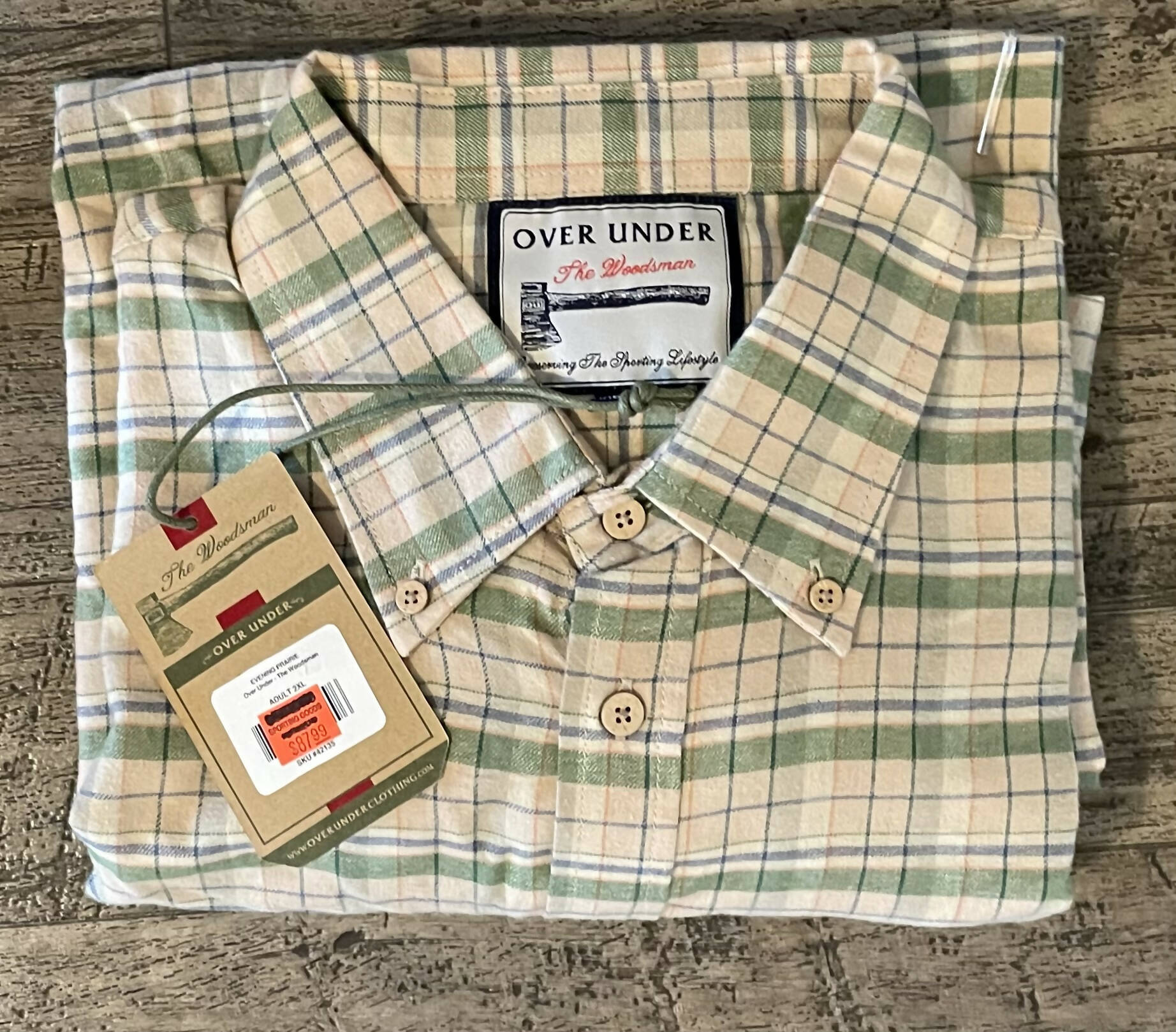 OVER UNDER Woodsman Flannel Shirt - Evening Prairie NEW WITH TAGS