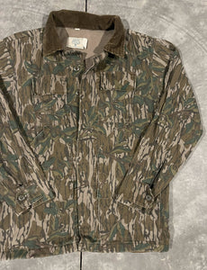 90’s Mossy Oak Greenleaf Corduroy Collar Jacket (M) 🇺🇸