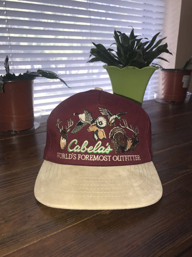 Vintage - New- Cabelas Hat - Suede - Wildlife