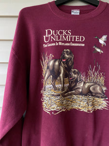 Ducks Unlimited Chocolate Lab Duo Sweatshirt (L)