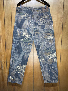 Wrangler Mossy Oak Breakup Double Knee Denim Pants (36x30)