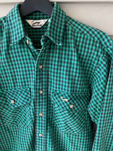 Duxbak Green Plaid Shirt (L)