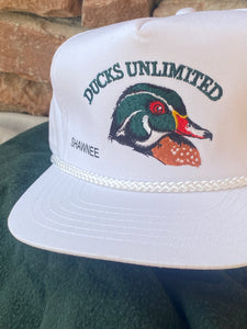 Vintage Ducks Unlimited Snapback Rope Hat Embroidered Mallard