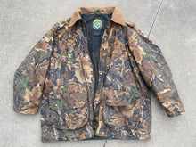 Load image into Gallery viewer, Lewis Creek Ducks Unlimited Realtree Advantage Timber Waxed Jacket (XL)