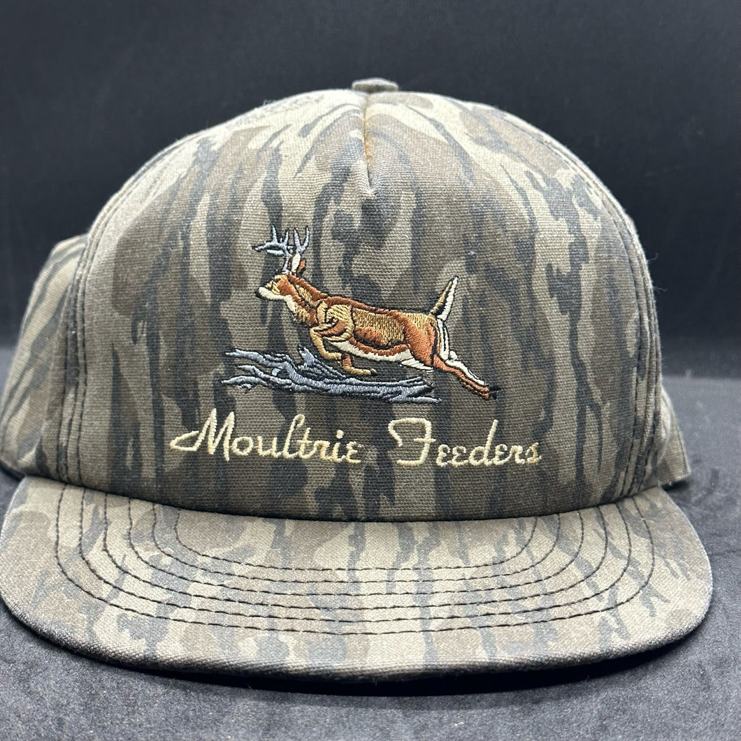 Vintage Moultrie Feeders Mossy Oak Bottomland Snapback 🇺🇸