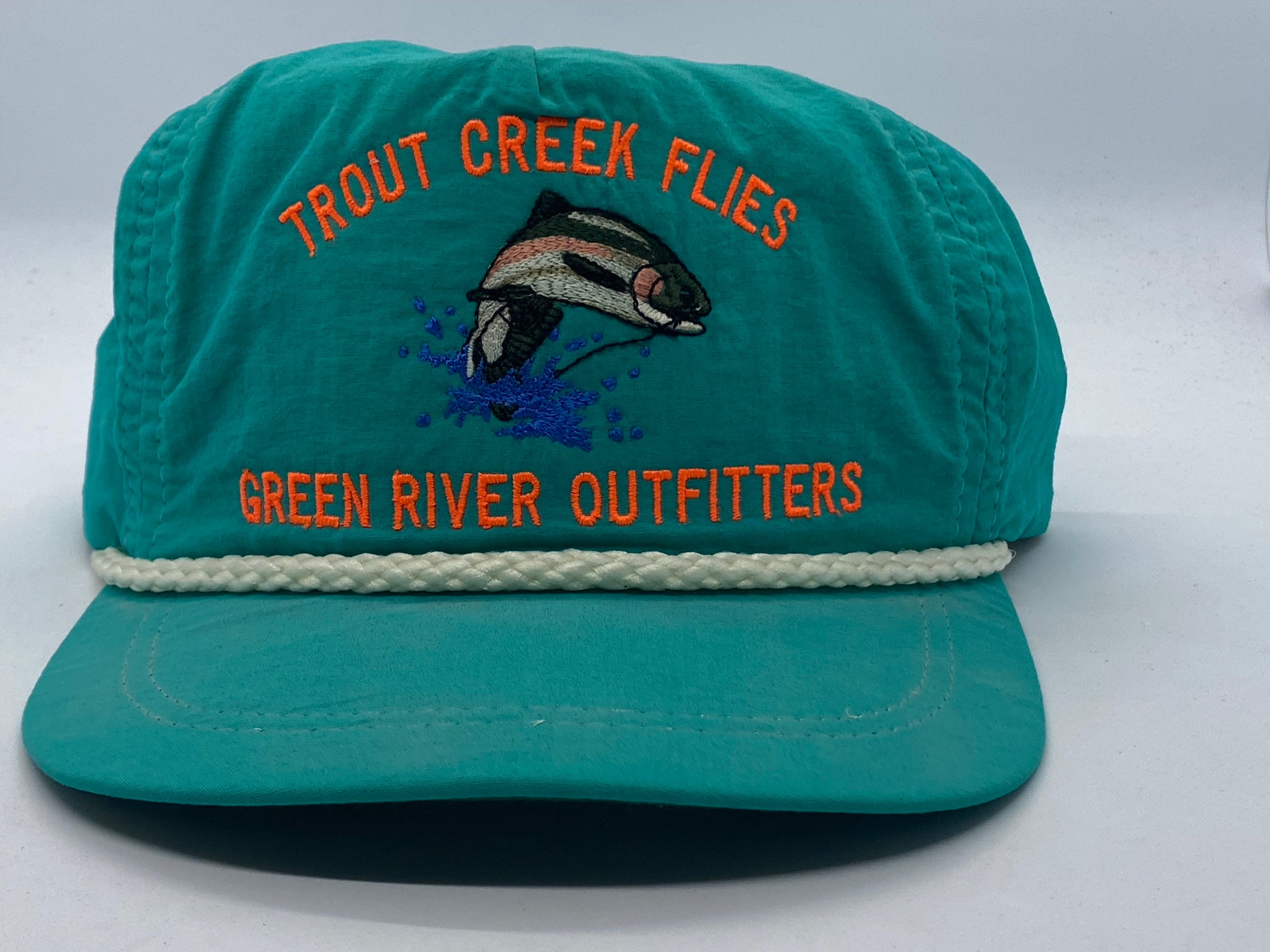 Restigouche River Outfitters Fly Fishing Hat Vintage Green Snapback Rope  Baseball Cap