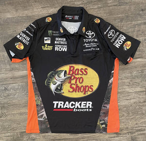 NASCAR Martin Truex Jr. / BASS PRO SHOPS / True Timber Camo Race-Used Pit Crew Shirt LARGE