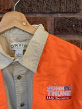 Load image into Gallery viewer, Orvis Blaze Orange and Khaki Button Down from U. S. Senator&#39;s John Thune Campaign