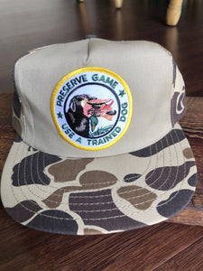 Preserve Game Use a Trained Dog Vintage Camo Hat