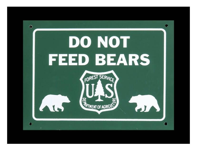 Do Not Feed Bears sign – Camoretro for Don T Feed The Bears Sign Printable Free