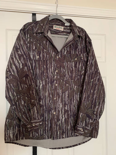 Realtree Grey Leaf Button Up LS