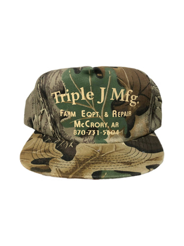 90s Triple J Mfg Farm Equipment McCrory Advantage Camo Snapback