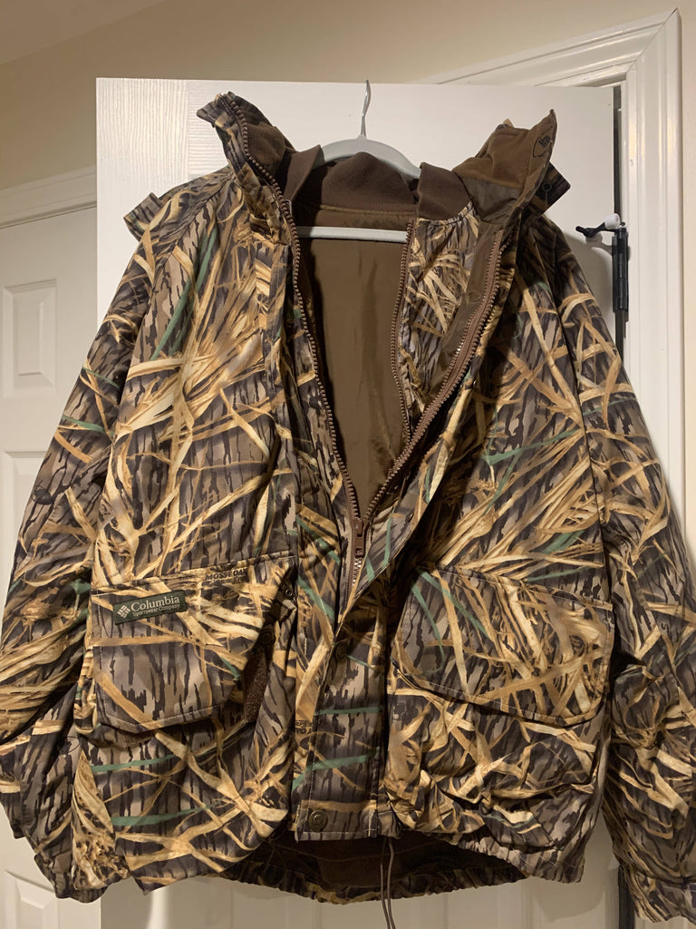 Vintage Columbia Mossy Oak Shadow Grass Hunting Men's Large - store No Hood/Pouch/Flaw