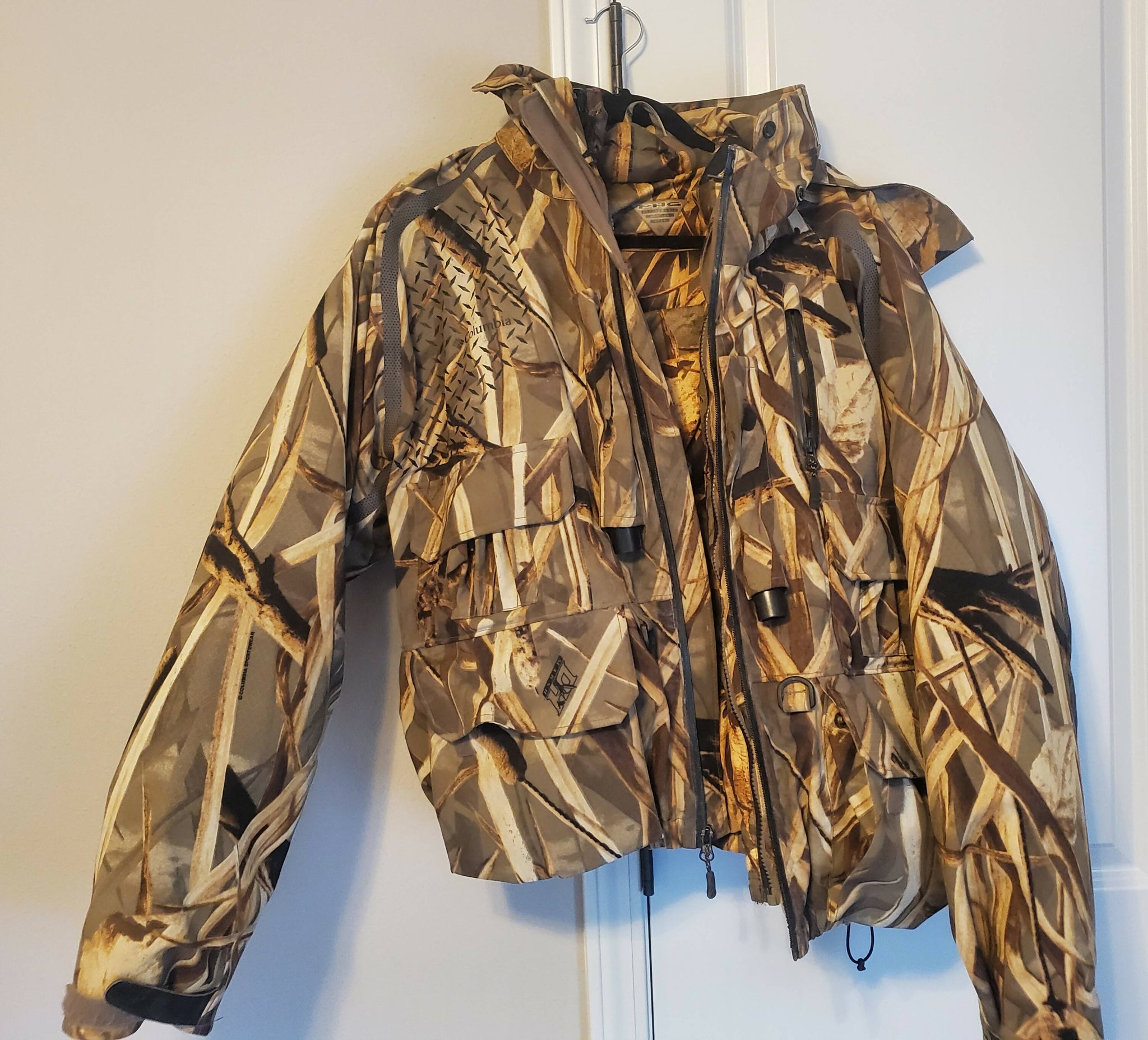 Columbia Wader Wigeon Jacket Large with Down Liner Camoretro