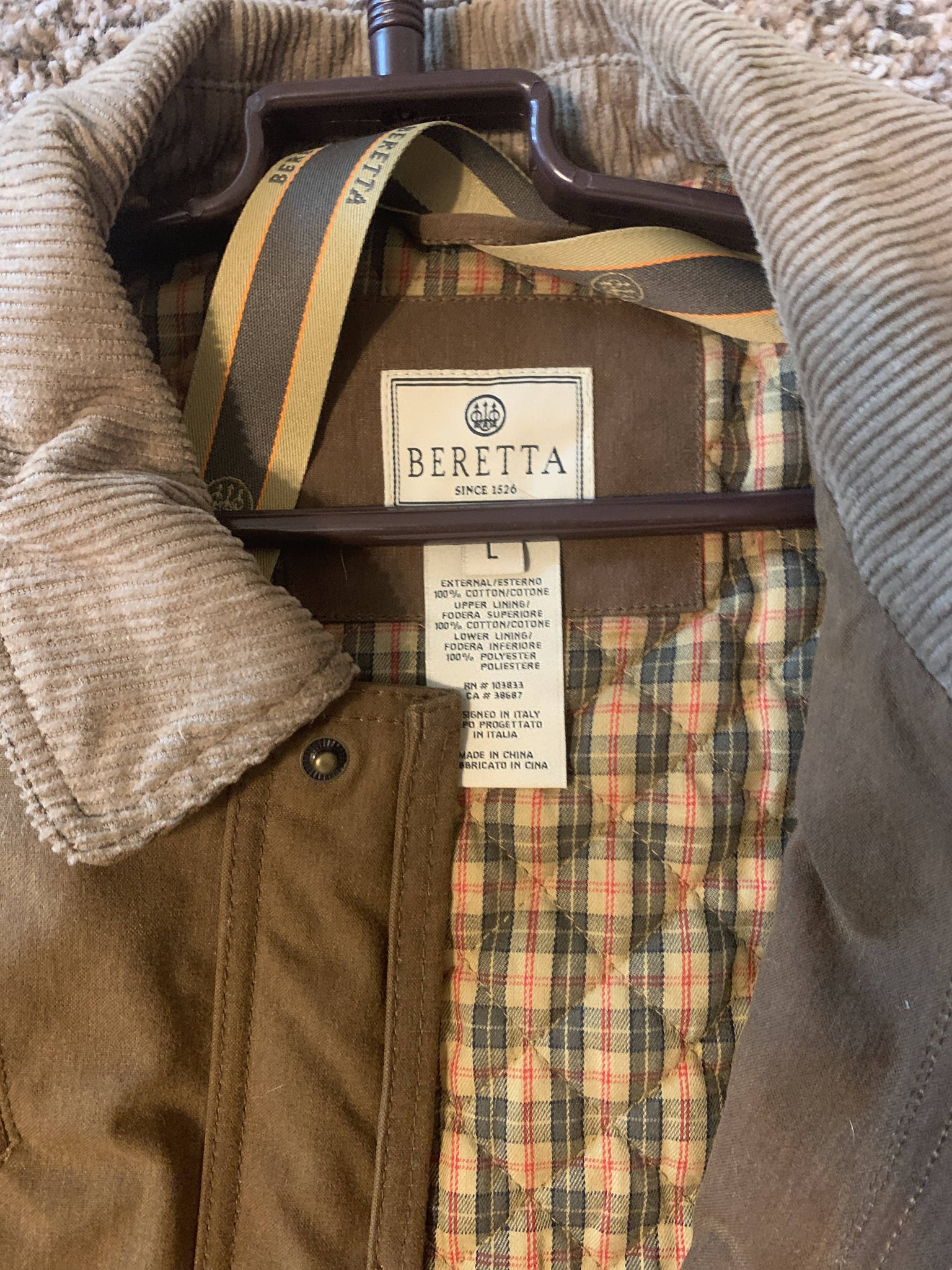 Beretta waxed clearance cotton field jacket