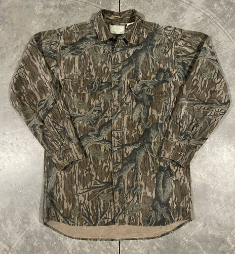 90’s Mossy Oak Treestand Denim Button Up Shirt (M) 🇺🇸