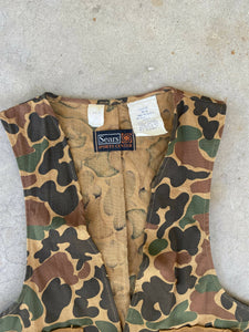 Vintage Sears Duck Camo Vest Large