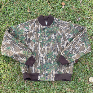 Vintage Mossy Oak Green Leaf Made In USA Bomber Jacket (L)