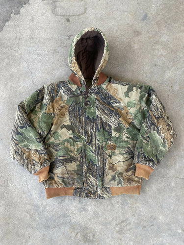 Vintage Duxbak Realtree Camo Insulated Hooded Jacket (XL)