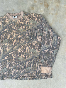 Vintage Mossy Oak Treestand Camo Longsleeve Shirt (XL) 🇺🇸