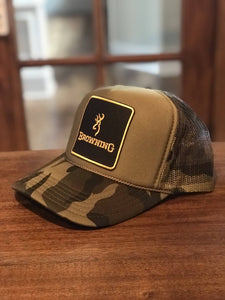 Browning Patch on a Custom Foam High Crown Trucker Snapback Hat!! Sharp!!