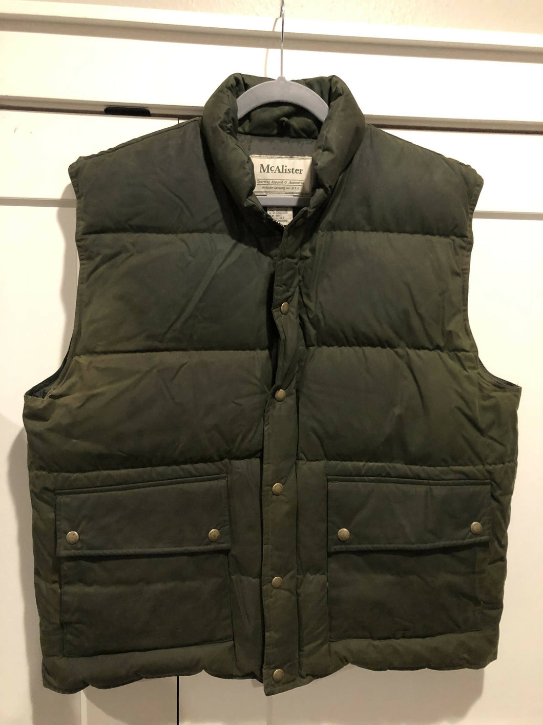 McAlister Wax Cotton Goose Down Vest XL