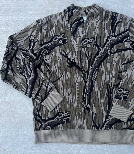 Mossy Oak Knits Treestand Henley Sweater (XL)