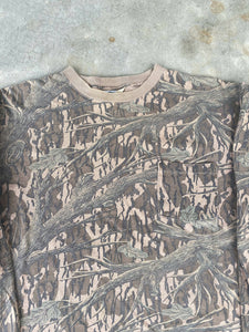 Vintage Mossy Oak Treestand Camo Longsleeve Shirt (L/XL) 🇺🇸