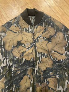 Vintage Mossy Oak Reversible Treestand/Fall Foliage Camo Bomber Jacket (L/XL)