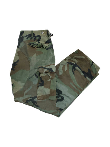 90s Army Woodland Camo Cargo Pants