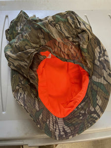 Vintage Mossy Oak Green Leaf Bucket Hat w/ Mask