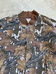 Vintage Mossy Oak Fall Foliage Bomber Jacket (XL)